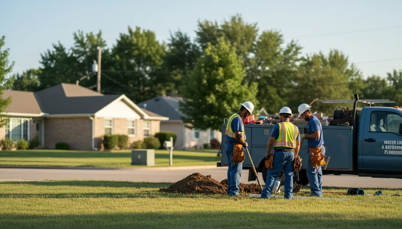 Residential water line and bathroom plumbing service in Filley, NE